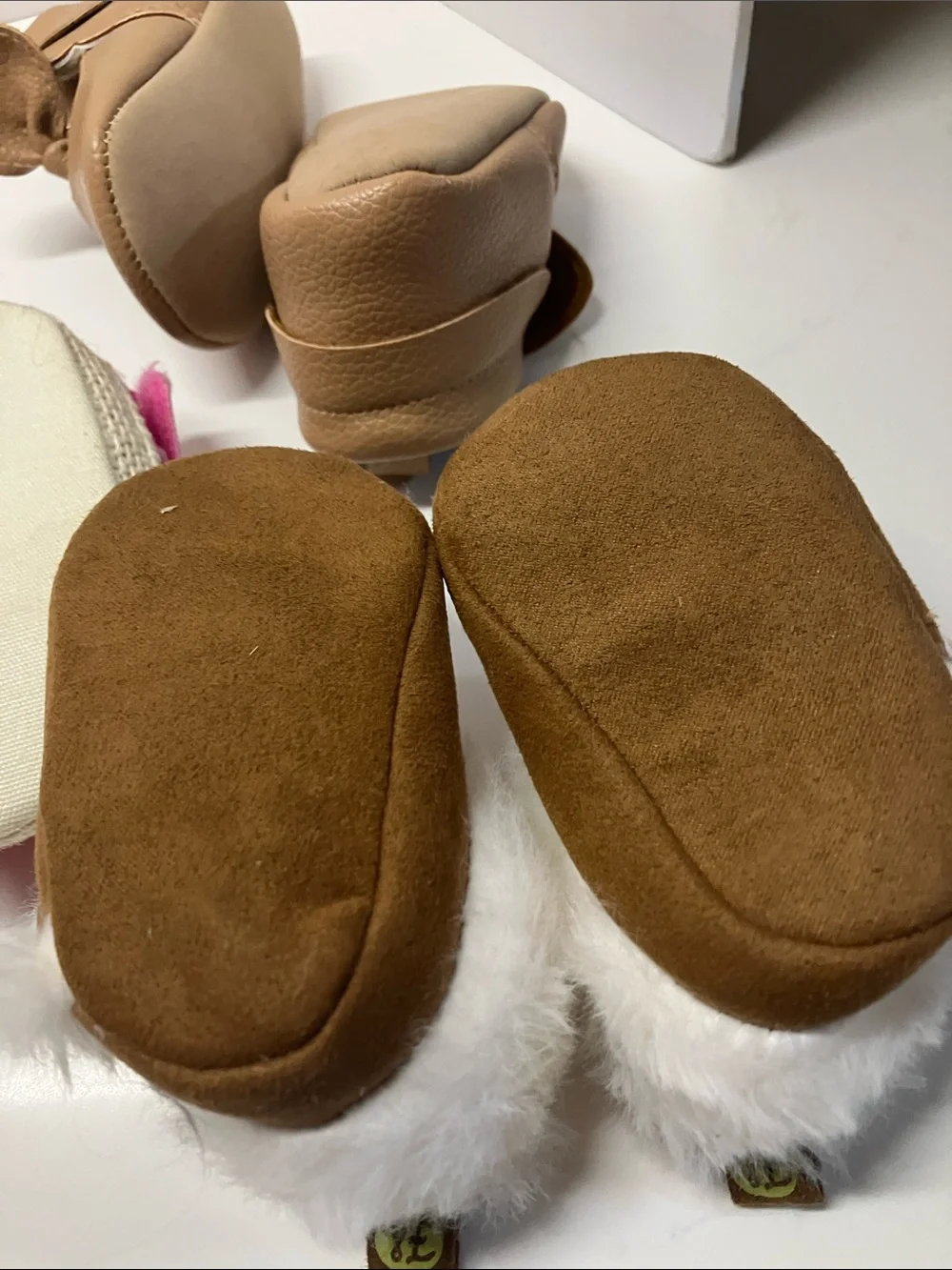Five pairs Size 1 girls baby shoe lot